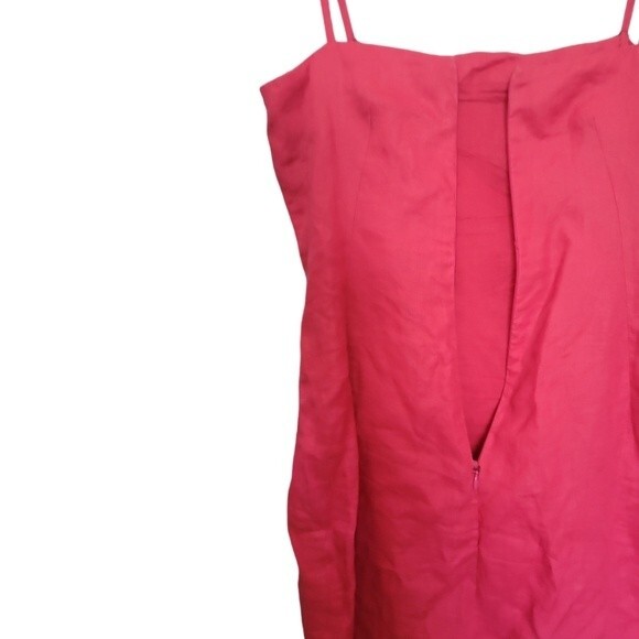 French Connection Pink Embroidered & Beaded Linen[Looking] Midi Dress - 2 - Picture 7 of 13